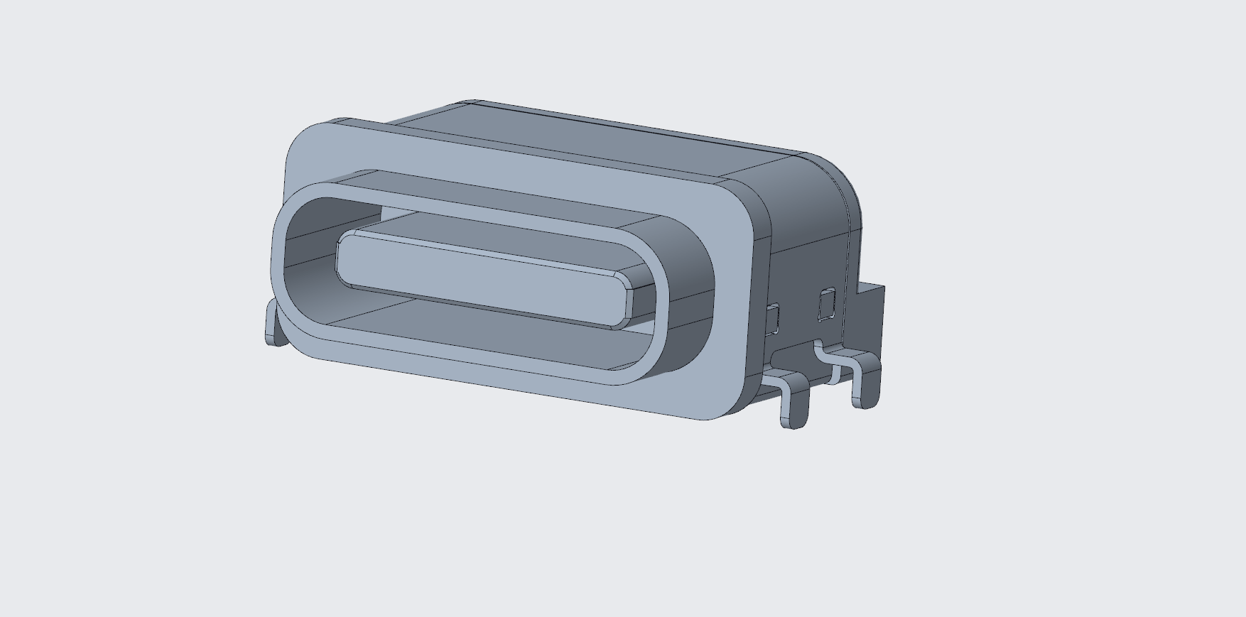 【沉板四腳】防水3.1TYPE-C連接器 母座6P-3