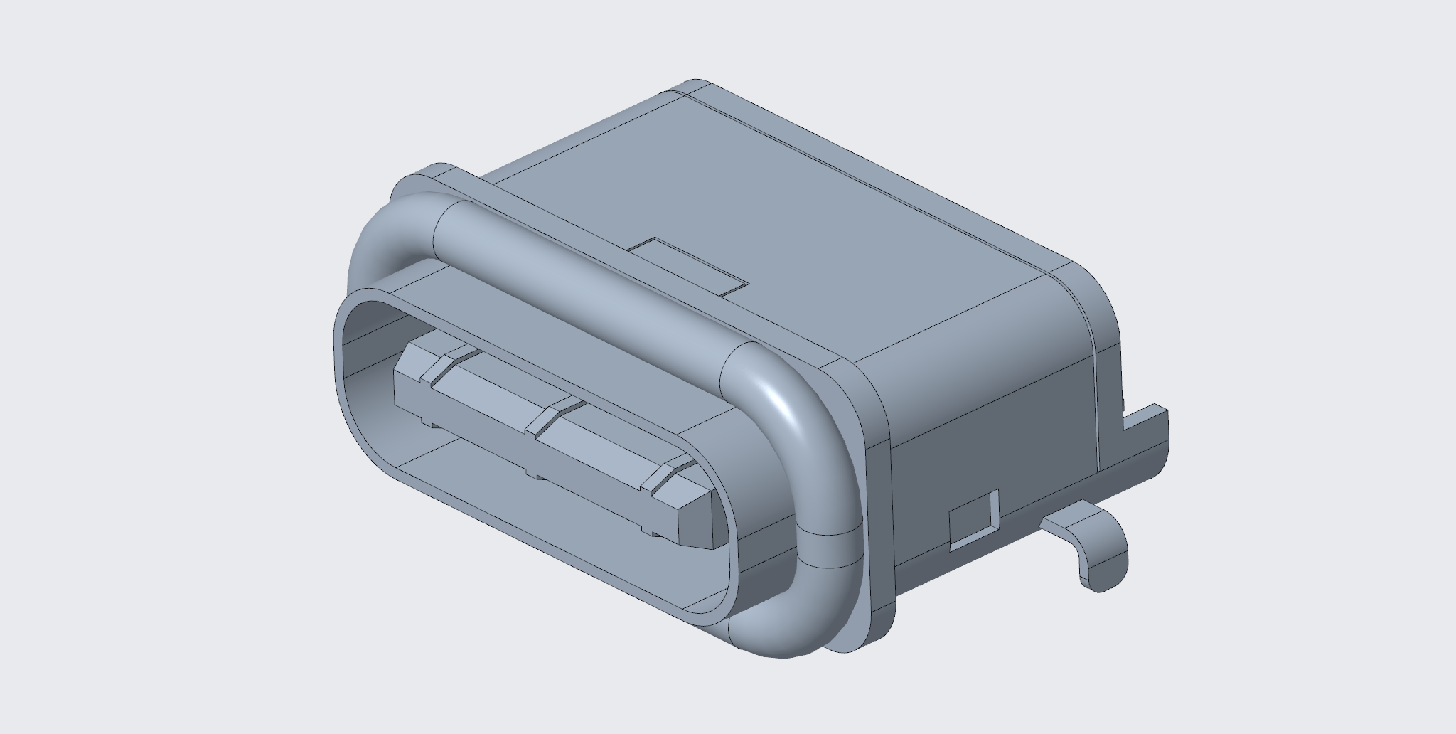 防水3.1TYPE-C連接器 母座6P 沉板二腳-3