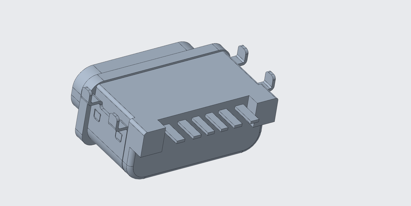 【沉板四腳】防水3.1TYPE-C連接器 母座6P-2