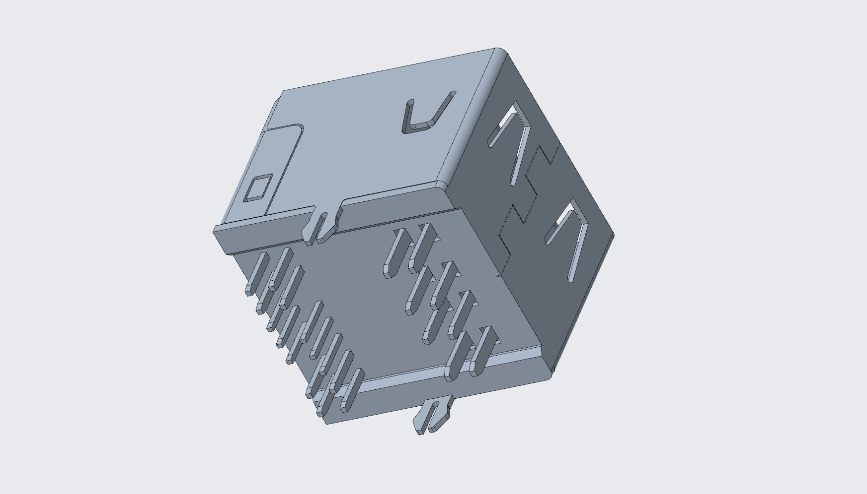 3.1TYPE-C連接器加USB3.0母座 二合一車載專用插 雙面插-4