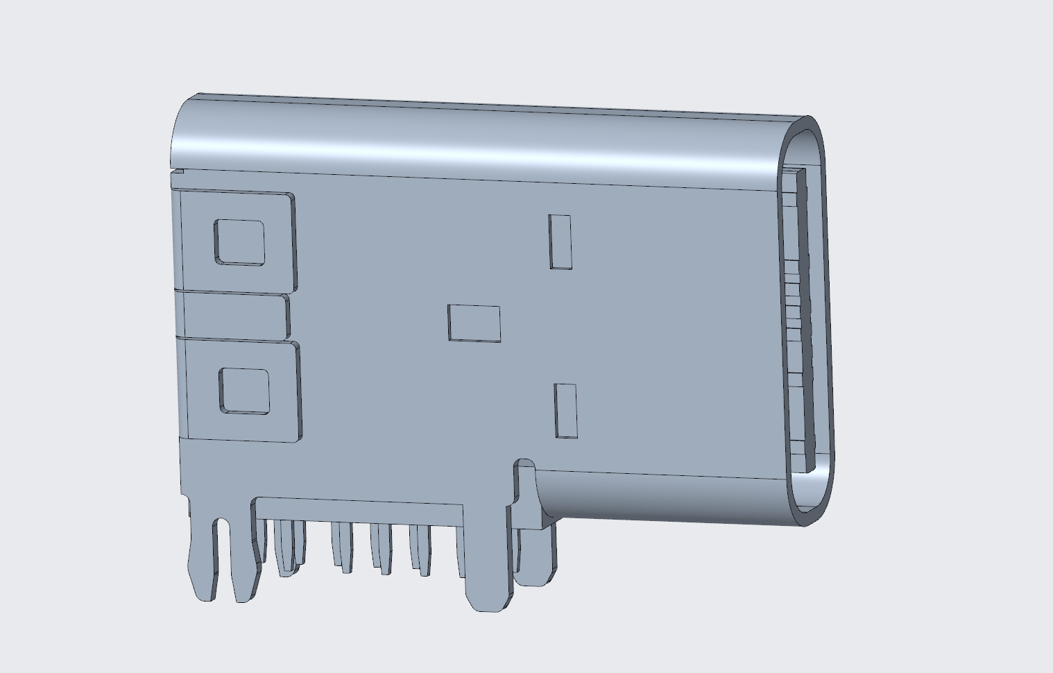 3.1TYPE-C連接器 母座14P H14mm側(cè)插14P普通不墊高-3