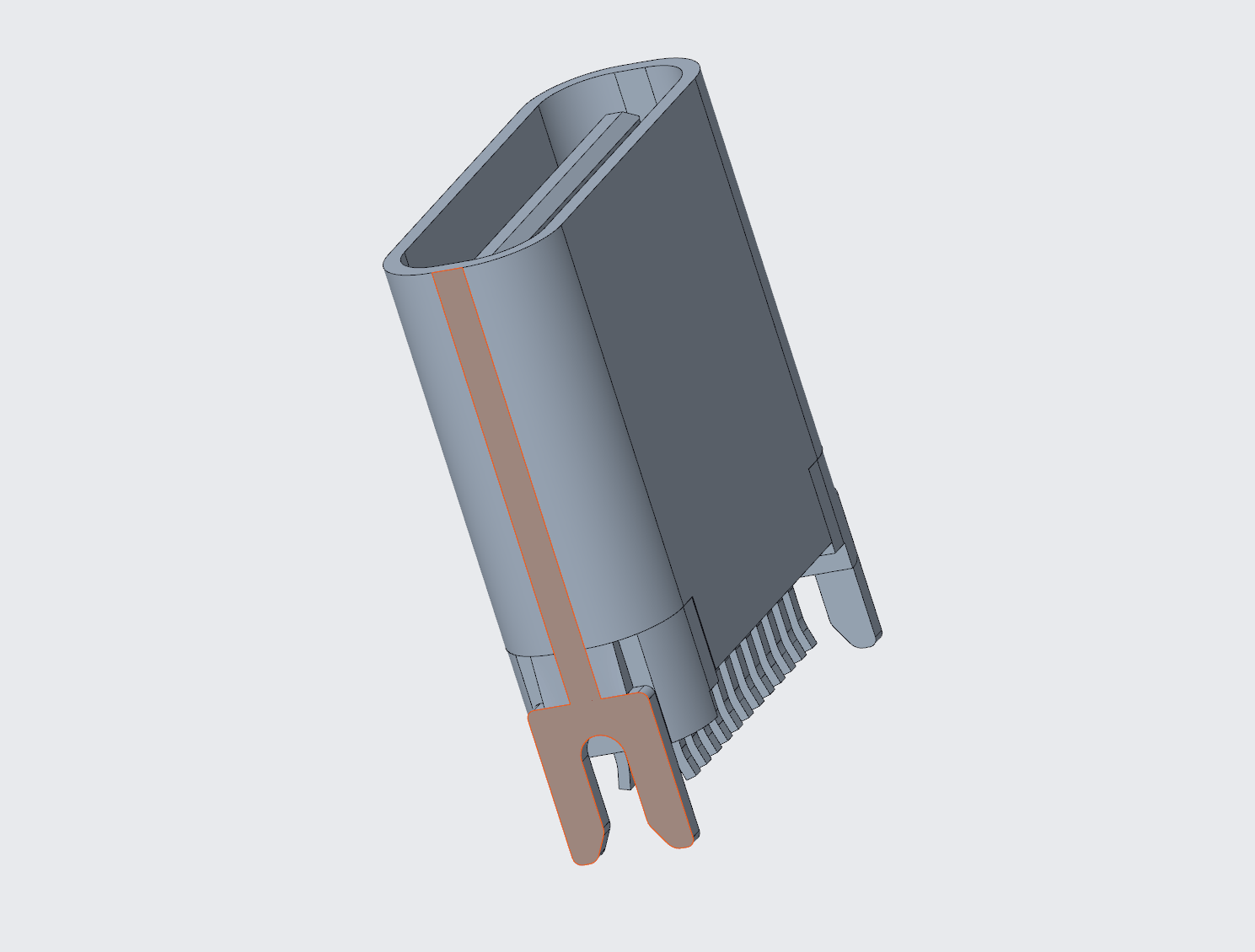 3.1TYPE-C連接器 母座24P 夾板0.8,L=8.8-1