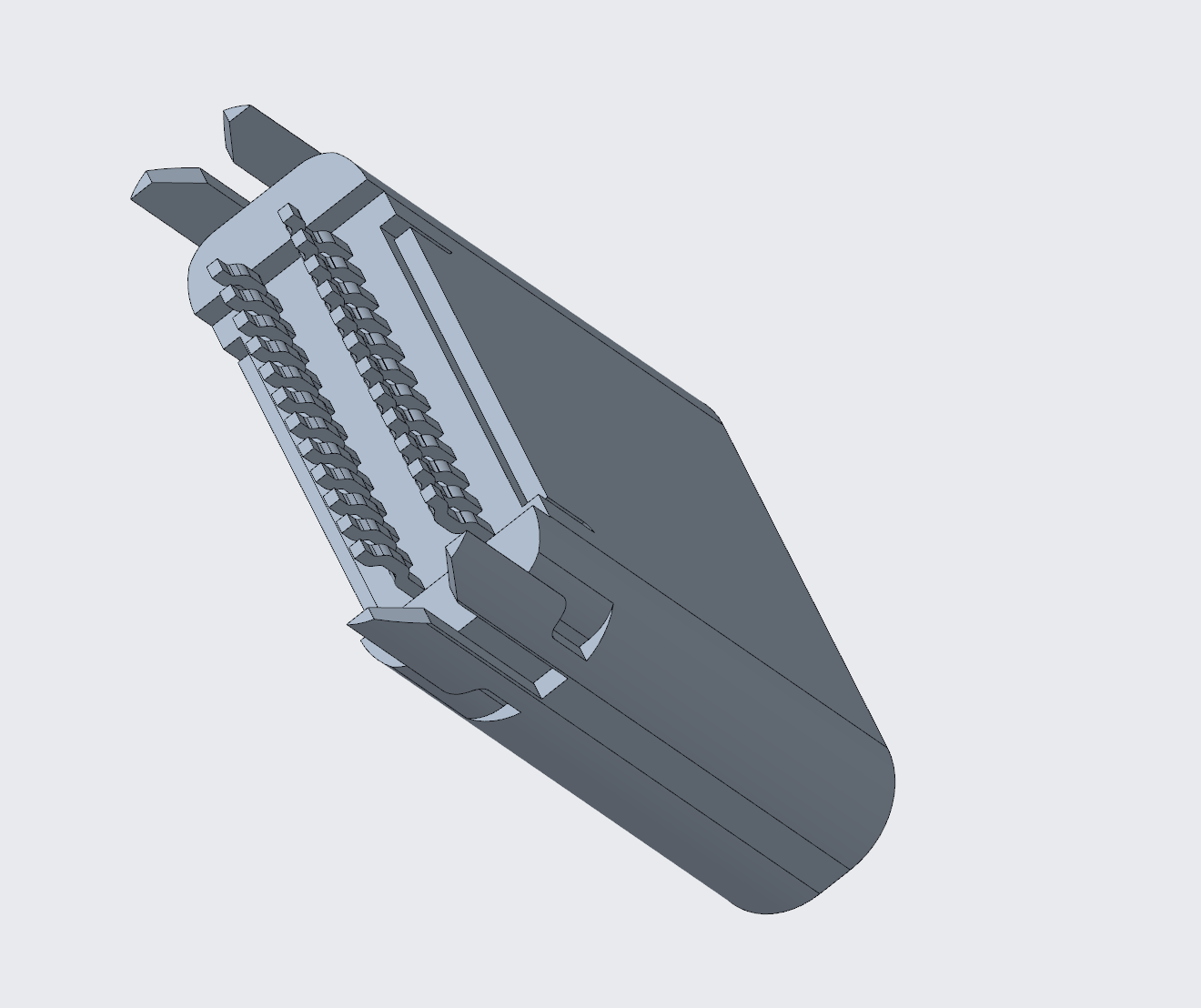 3.1TYPE-C連接器 母座24P 夾板0.8,L=9.3-5