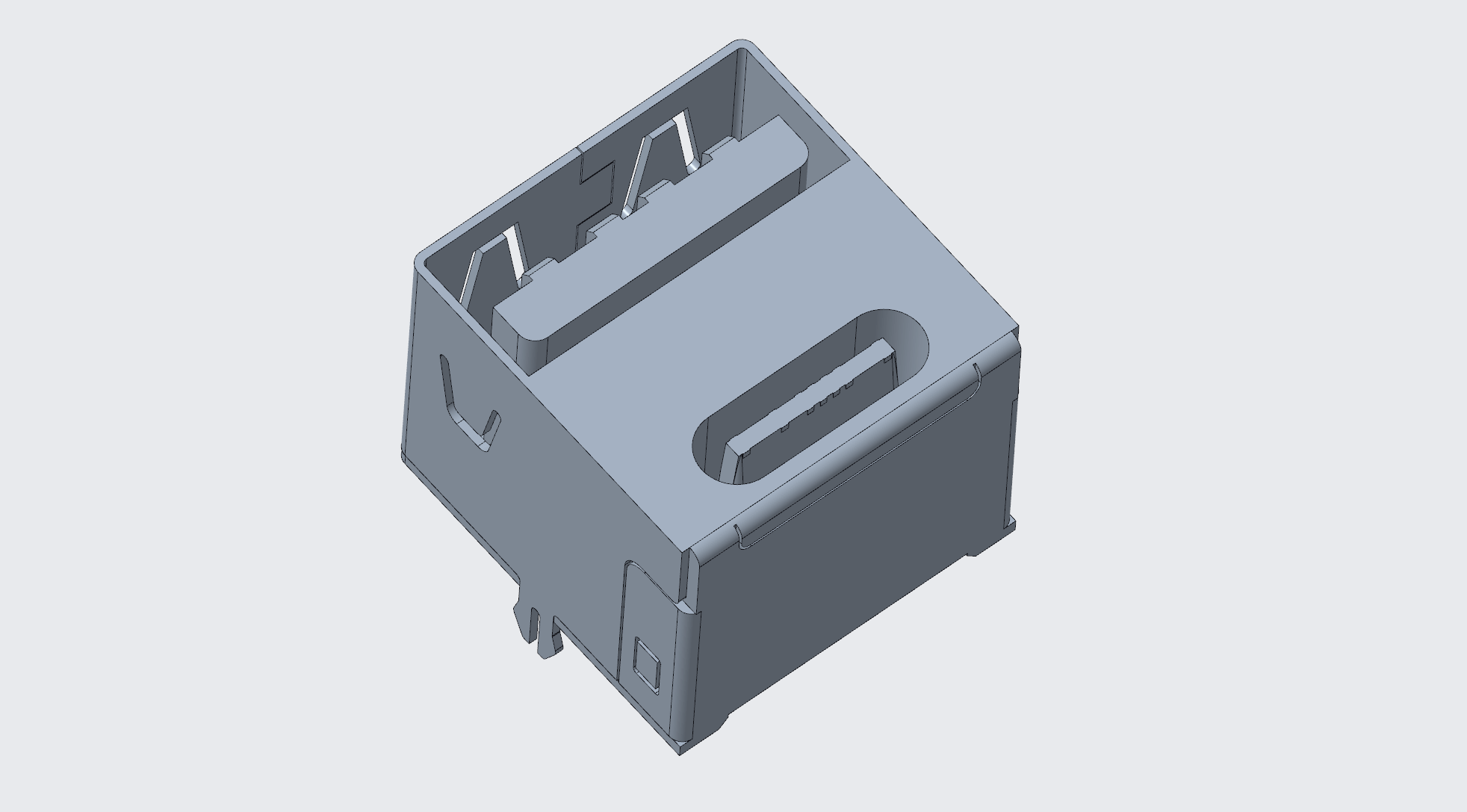 ?3.1TYPE-C連接器加USB3.0母座 二合一車載專用插 單面插-1