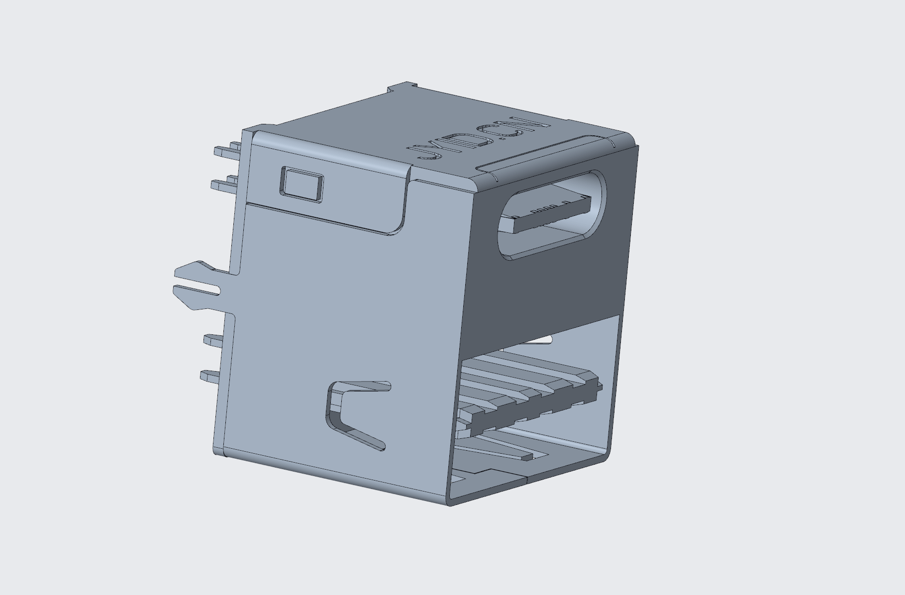 3.1TYPE-C連接器加USB3.0母座 二合一車載專用插 雙面插-3