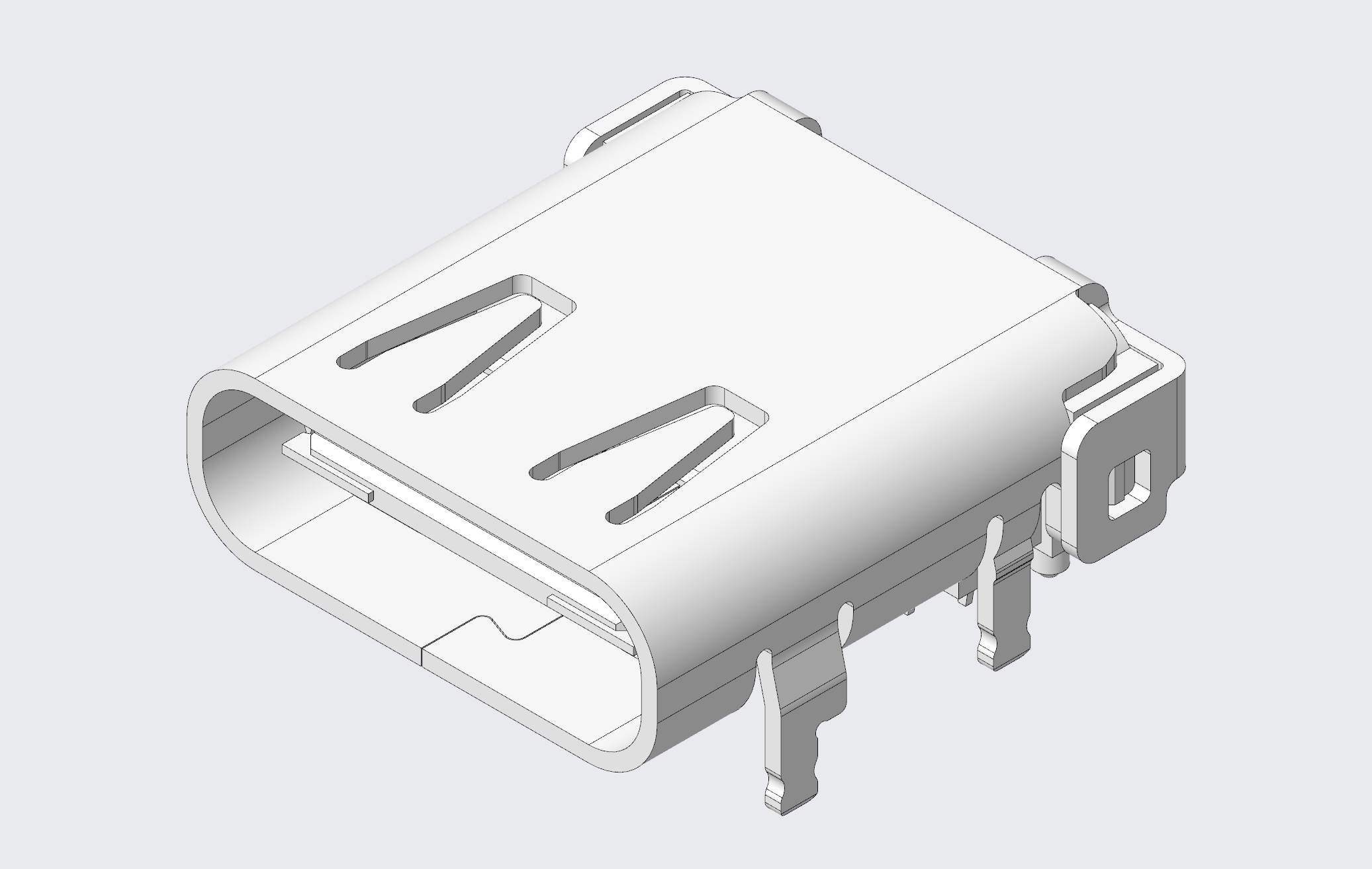 3.1TYPE-C連接器 母座24P板上前插后貼有缺口-4