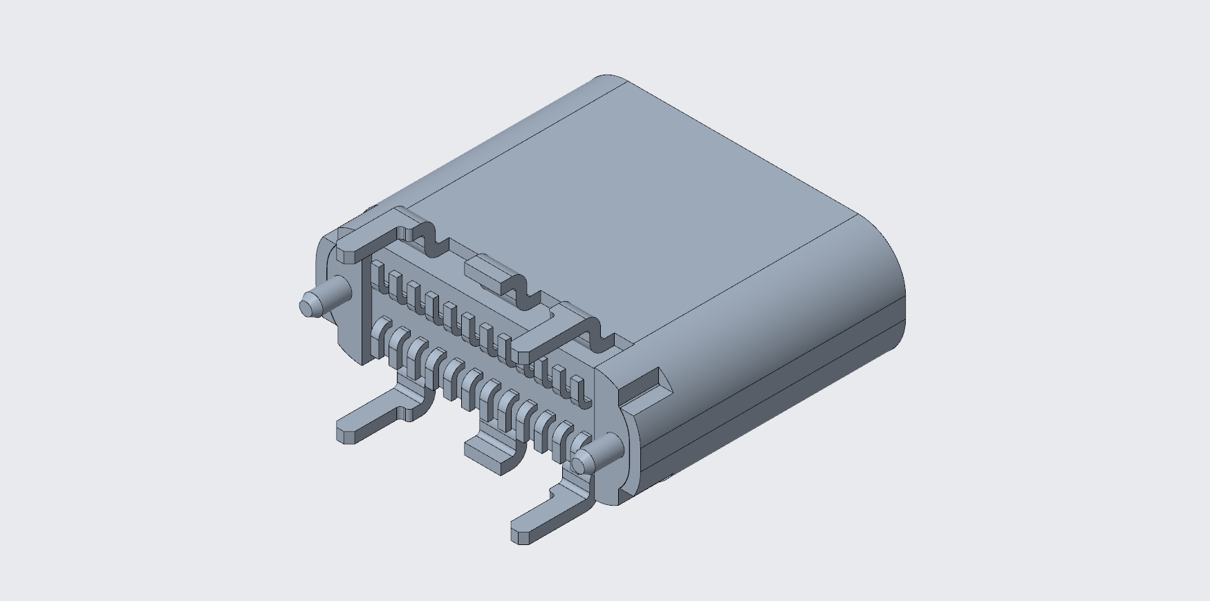 3.1TYPE-C連接器 母座24P直立式 SMT,H=7.4-4