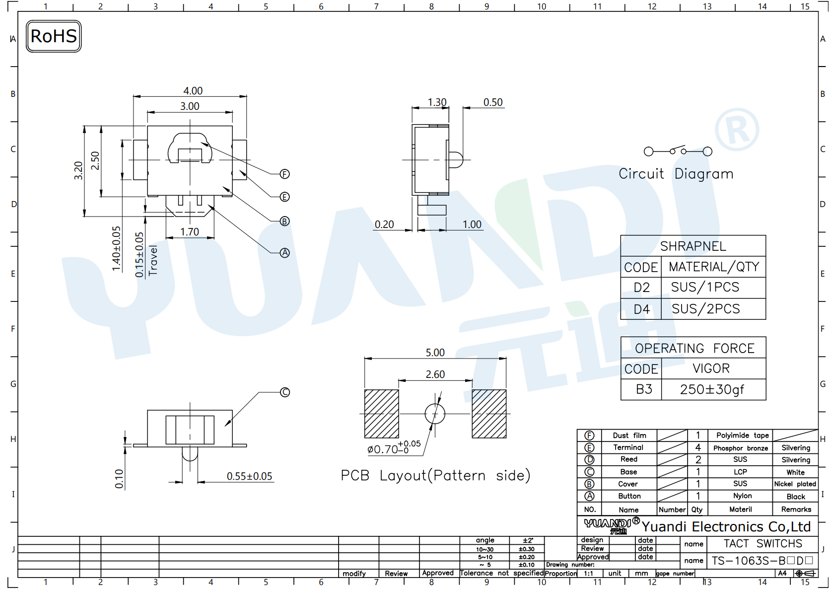 3.0x2.5側(cè)按貼片帶柱小小龜250gf-2