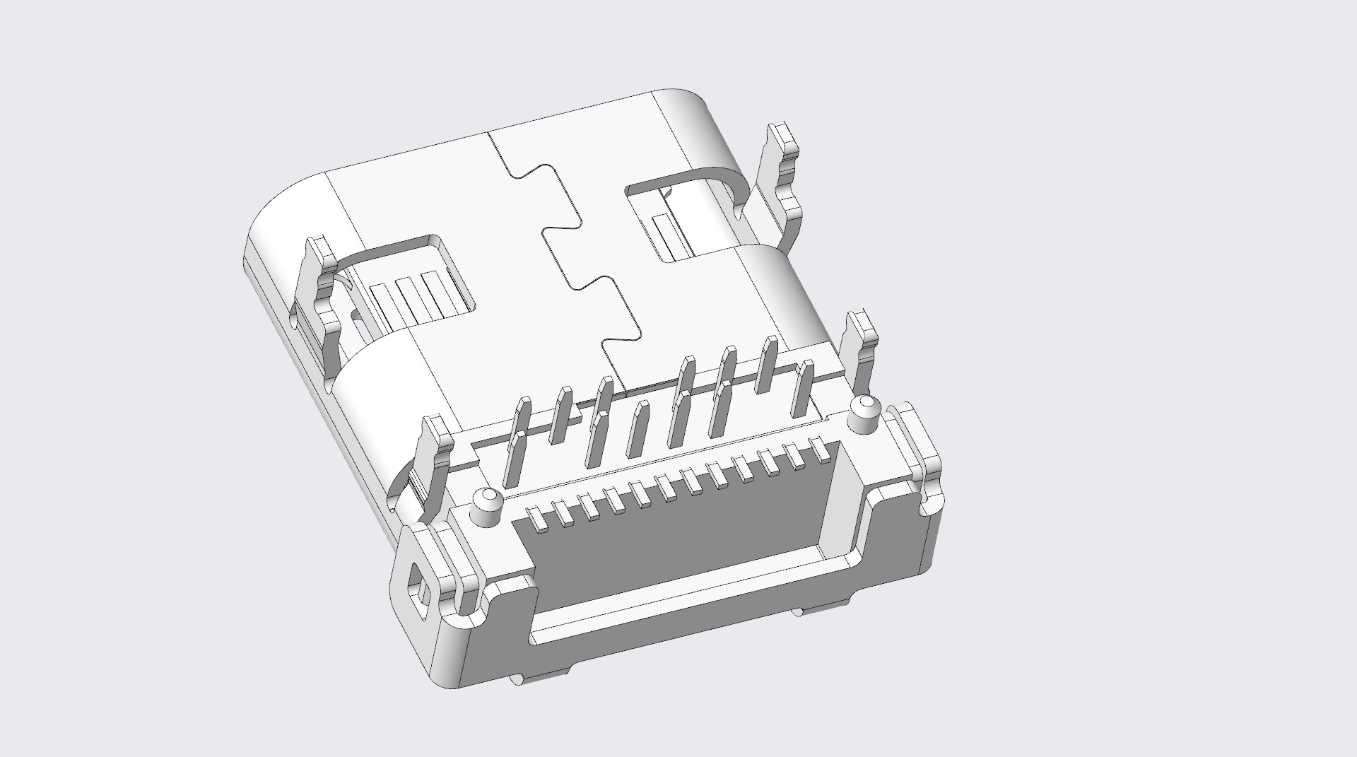 3.1TYPE-C連接器 母座24P板上前插后貼有缺口-2