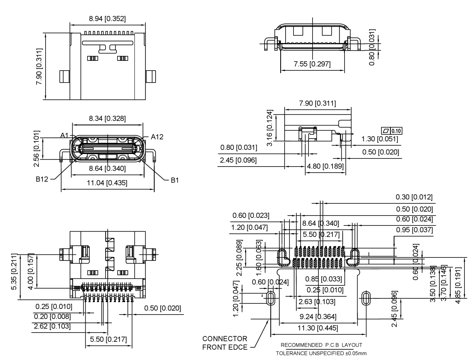 3.1TYPE-C連接器 母座24P沉板母座-2