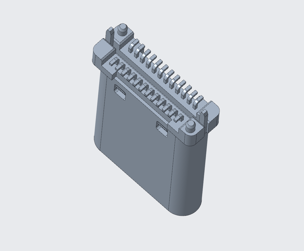 3.1TYPE-C連接器 公頭24P直立式無腳無卡鉤-2