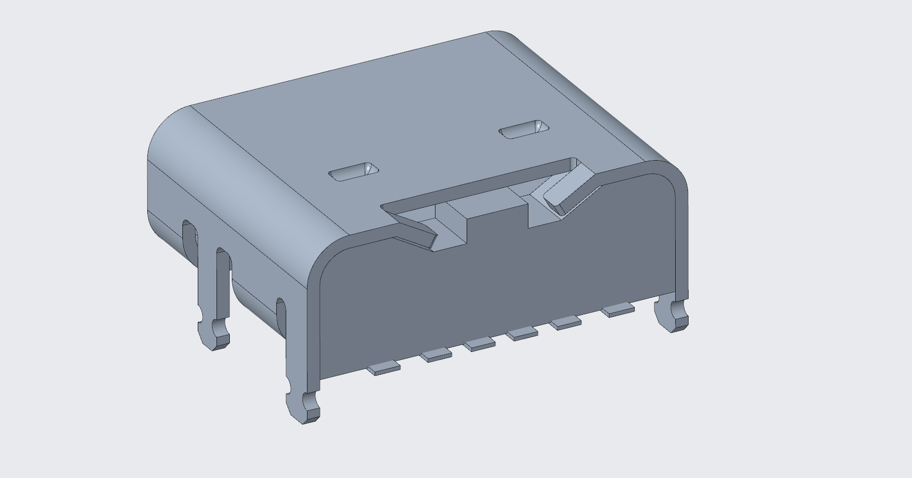 3.1TYPE-C連接器 母座6P 四腳插,板上型(無彈)-1