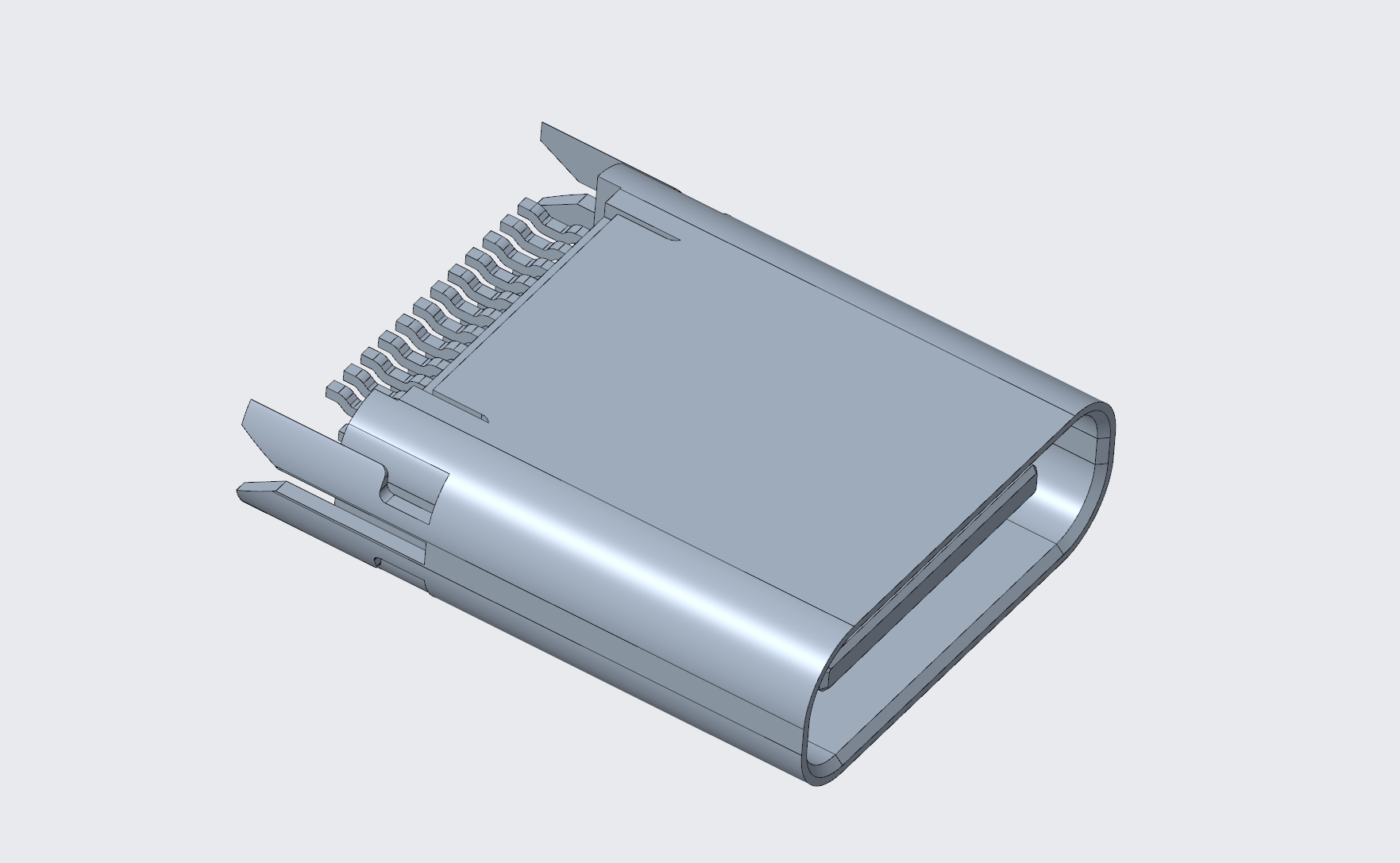 3.1TYPE-C連接器 母座24P 夾板0.8,L=9.3-1