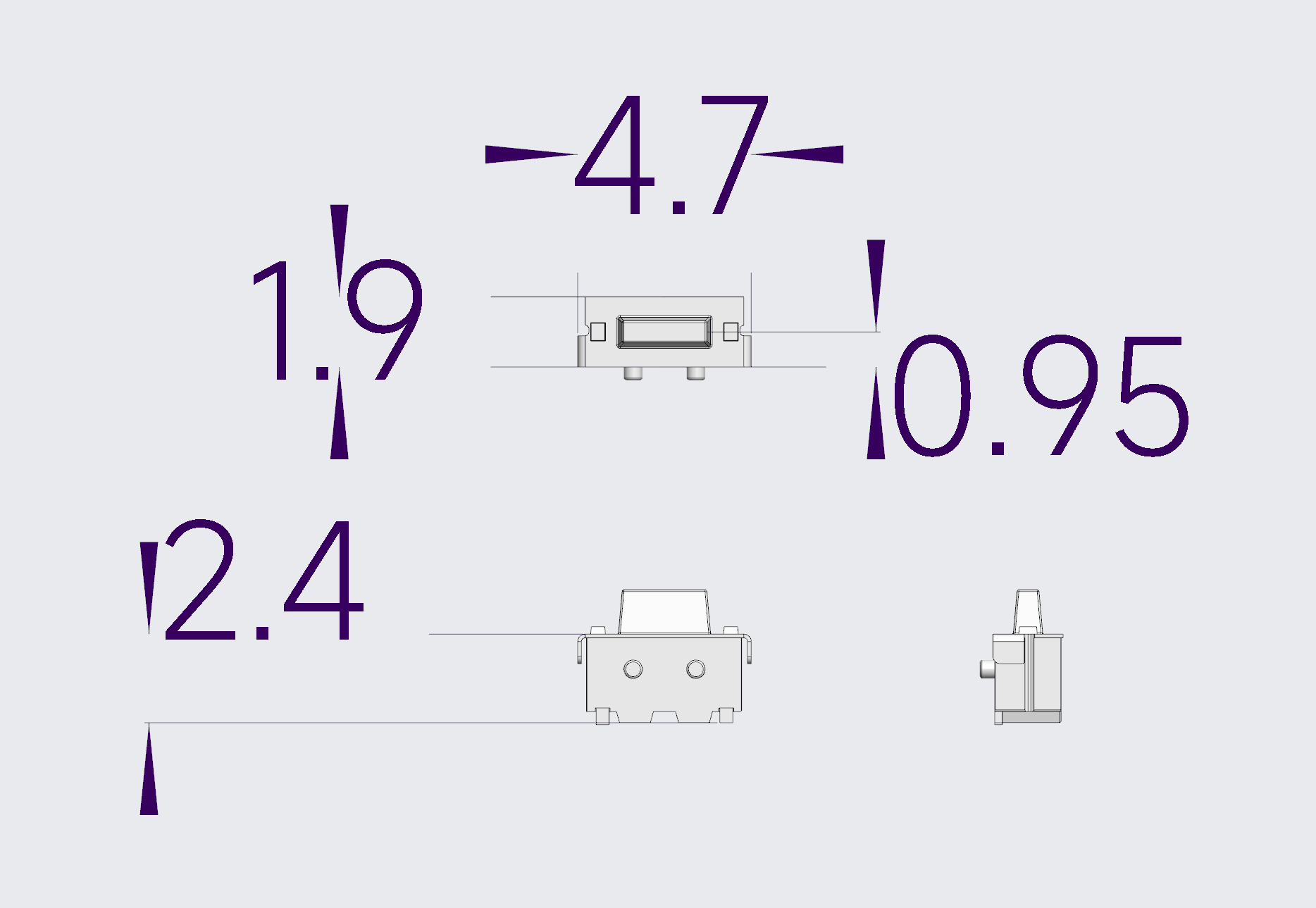 2x4.7x3.5mm半包小貝貝TS-018小側(cè)按鍵-4