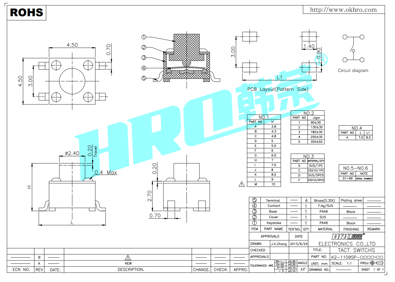 4.5x4.5x3.8重力度開關(guān)-4