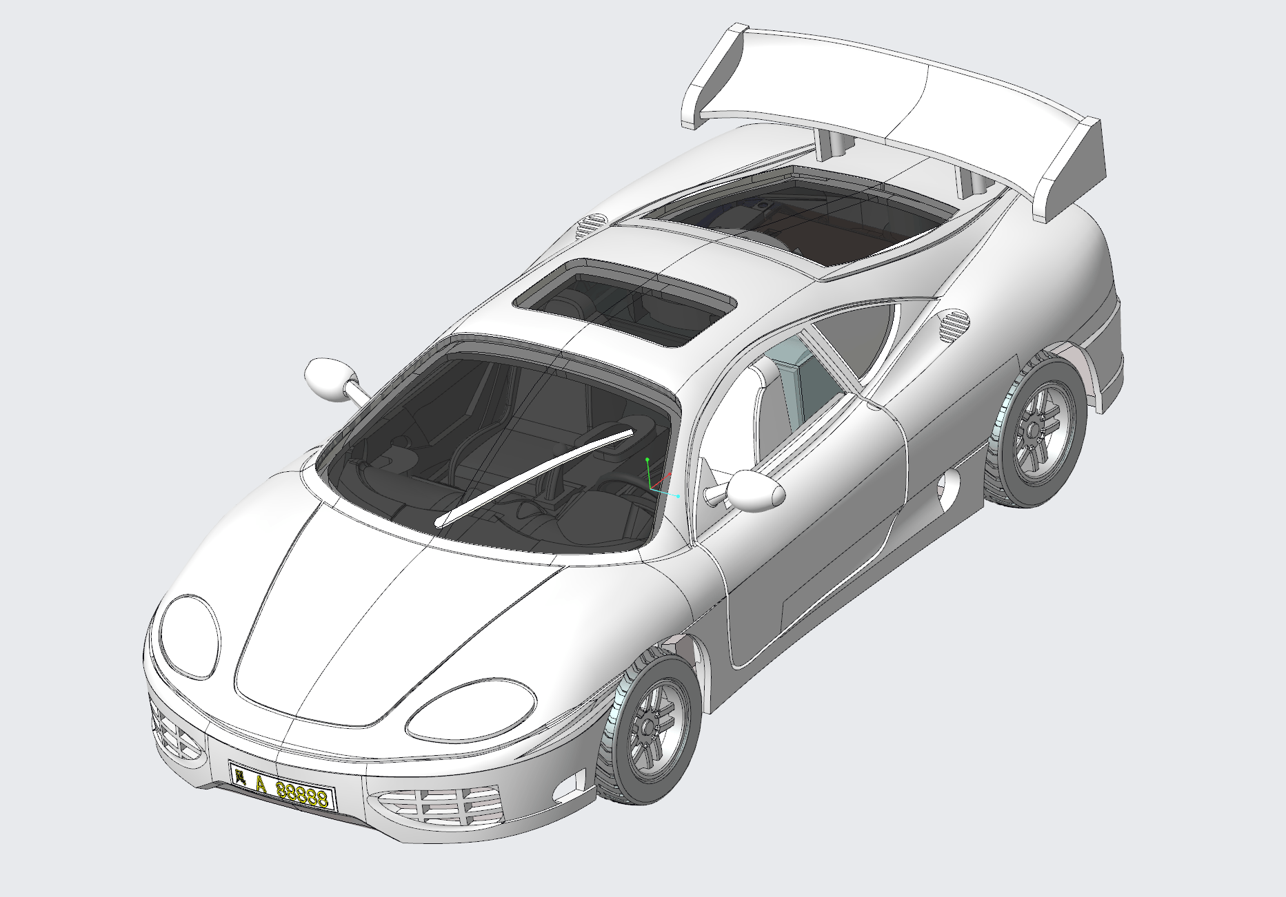 寶馬超跑BMW玩具模型結(jié)構(gòu)設(shè)計(jì)全參曲面模型-2