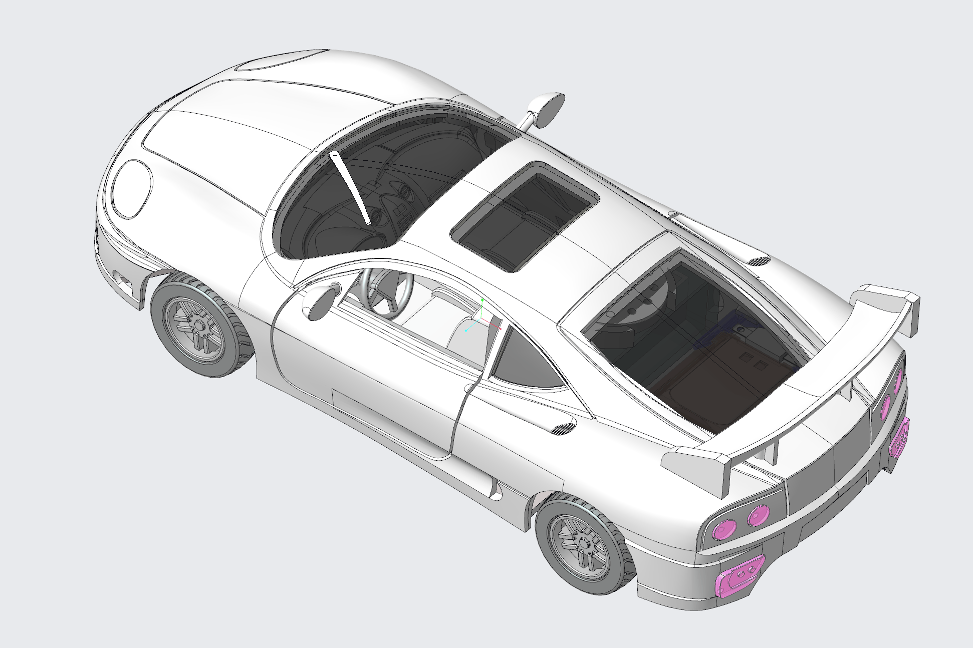 寶馬超跑BMW玩具模型結(jié)構(gòu)設(shè)計(jì)全參曲面模型-3