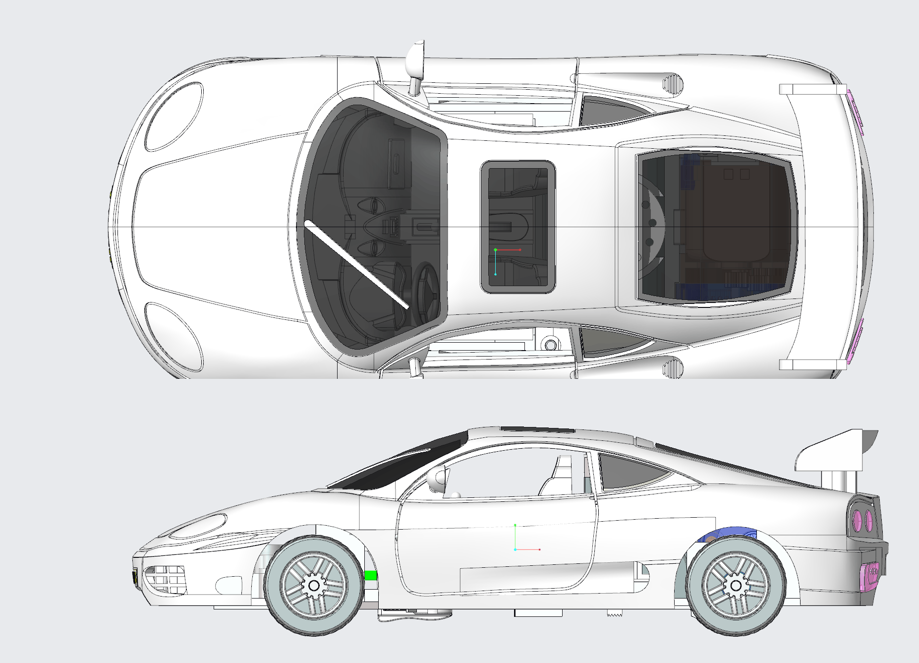 寶馬超跑BMW玩具模型結(jié)構(gòu)設(shè)計(jì)全參曲面模型-4