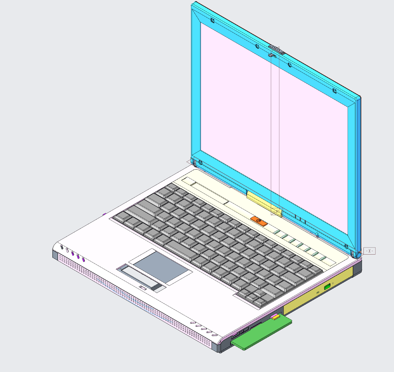 [B]筆記本電腦結(jié)構(gòu)設(shè)計案例模型-2