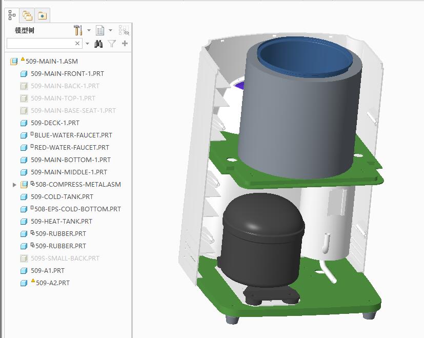 [BB]飲水機proe組件模型-4